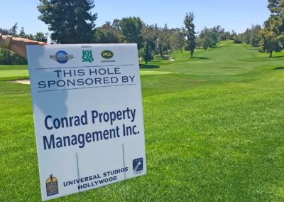 conrad property management inc. golf hole sponsor universal studios hollywood golf course